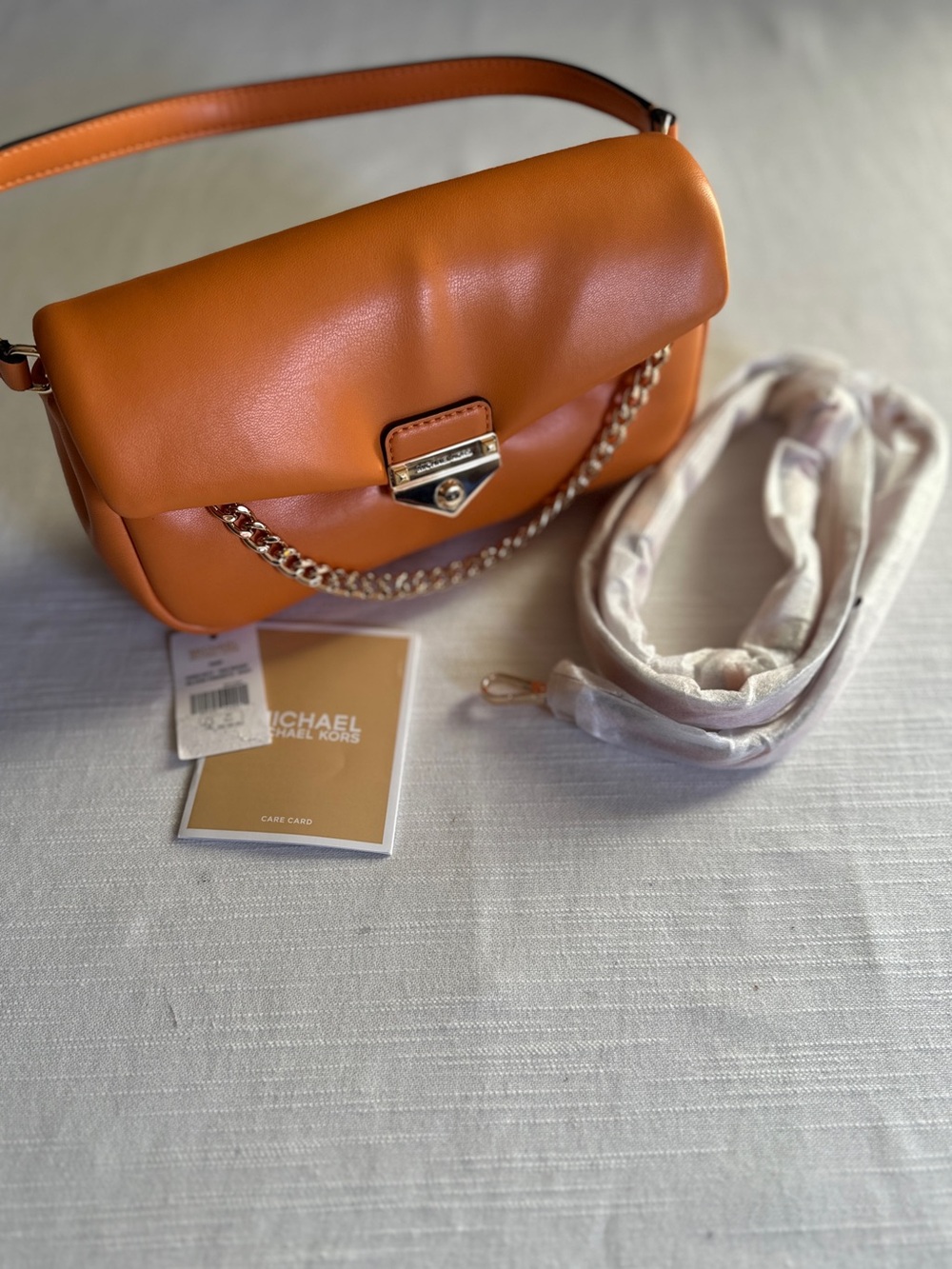 Michael Kors Soho Small Convertible Shoulder/Crossbody Bag in Radiant Orange NWT
